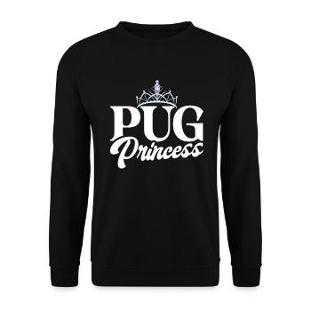 Pug Gifts for Pug Lovers - Unisex Pullover - Schwarz - Vorne - Alina (178cm) & Michal (187cm)