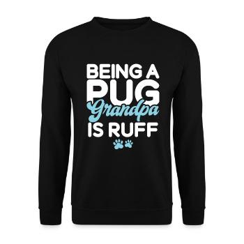 Pug Gifts for Pug Lovers - Unisex Sweatshirt - black - Front - Alina (178cm) & Michal (187cm)