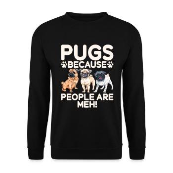 Cadeaux de carlin pour les amateurs de carlins - Sweat-shirt Unisexe - noir - Devant - Alina (178cm) & Michal (187cm)
