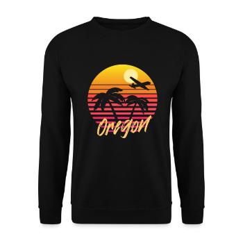 Oregon - Unisex Pullover - Schwarz - Vorne - Alina (178cm) & Michal (187cm)