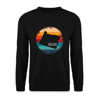 Oregon - Unisex Pullover - Schwarz - Vorne - Alina (178cm) & Michal (187cm)