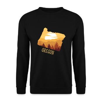 Oregon - Unisex Pullover - Schwarz - Vorne - Alina (178cm) & Michal (187cm)