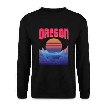 Oregon - Unisex Pullover - Schwarz - Vorne - Alina (178cm) & Michal (187cm)