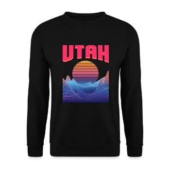 Utah - Unisex Sweatshirt - black - Front - Alina (178cm) & Michal (187cm)
