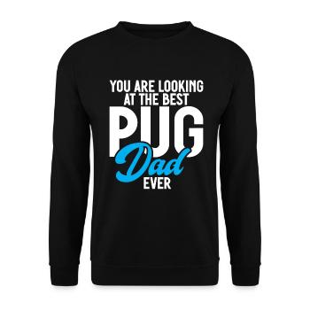 Pug Gifts for Pug Lovers - Unisex Sweatshirt - black - Front - Alina (178cm) & Michal (187cm)