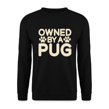 Pug Gifts for Pug Lovers - Unisex Sweatshirt - black - Front - Alina (178cm) & Michal (187cm)