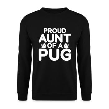 Pug Gifts for Pug Lovers - Unisex Pullover - Schwarz - Vorne - Alina (178cm) & Michal (187cm)