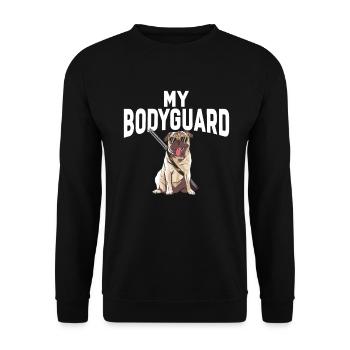 Pug Gifts for Pug Lovers - Unisex Sweatshirt - black - Front - Alina (178cm) & Michal (187cm)