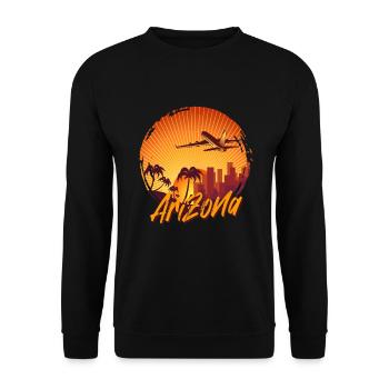 Arizona - Unisex Sweatshirt - black - Front - Alina (178cm) & Michal (187cm)