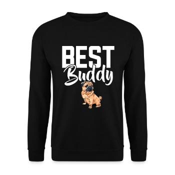 Cadeaux de carlin pour les amateurs de carlins - Sweat-shirt Unisexe - noir - Devant - Alina (178cm) & Michal (187cm)