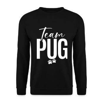 Pug Gifts for Pug Lovers - Unisex Sweatshirt - black - Front - Alina (178cm) & Michal (187cm)