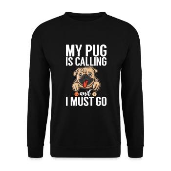 Cadeaux de carlin pour les amateurs de carlins - Sweat-shirt Unisexe - noir - Devant - Alina (178cm) & Michal (187cm)
