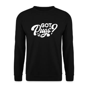Pug Gifts for Pug Lovers - Unisex Sweatshirt - black - Front - Alina (178cm) & Michal (187cm)