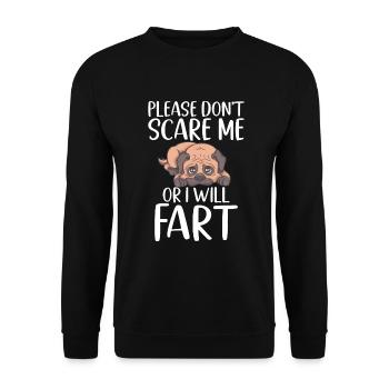 Pug Gifts for Pug Lovers - Unisex Sweatshirt - black - Front - Alina (178cm) & Michal (187cm)