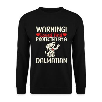 Gifts for Dalmatian Lovers - Unisex Pullover - Schwarz - Vorne - Alina (178cm) & Michal (187cm)