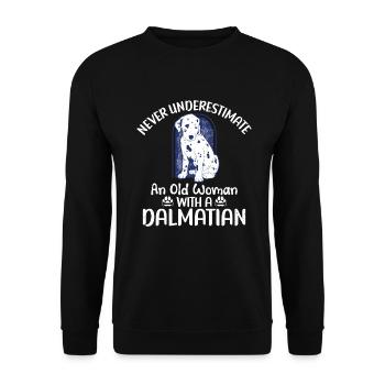 Gifts for Dalmatian Lovers - Unisex Pullover - Schwarz - Vorne - Alina (178cm) & Michal (187cm)