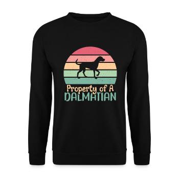 Gifts for Dalmatian Lovers - Unisex Pullover - Schwarz - Vorne - Alina (178cm) & Michal (187cm)