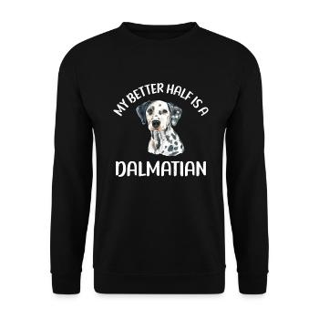 Gifts for Dalmatian Lovers - Unisex Pullover - Schwarz - Vorne - Alina (178cm) & Michal (187cm)