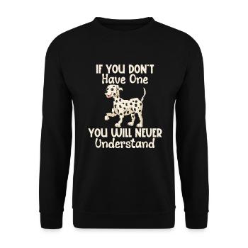 Gifts for Dalmatian Lovers - Unisex Pullover - Schwarz - Vorne - Alina (178cm) & Michal (187cm)