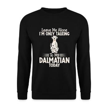 Gifts for Dalmatian Lovers - Unisex Pullover - Schwarz - Vorne - Alina (178cm) & Michal (187cm)