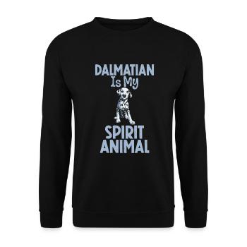 Gifts for Dalmatian Lovers - Unisex Pullover - Schwarz - Vorne - Alina (178cm) & Michal (187cm)
