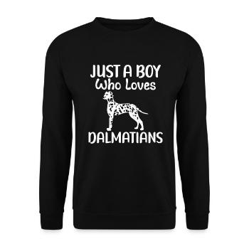 Gifts for Dalmatian Lovers - Unisex Pullover - Schwarz - Vorne - Alina (178cm) & Michal (187cm)