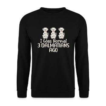Gifts for Dalmatian Lovers - Unisex Pullover - Schwarz - Vorne - Alina (178cm) & Michal (187cm)