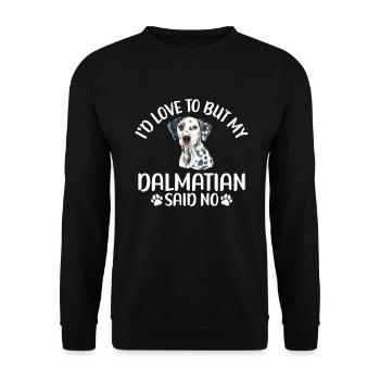 Gifts for Dalmatian Lovers - Unisex Pullover - Schwarz - Vorne - Alina (178cm) & Michal (187cm)