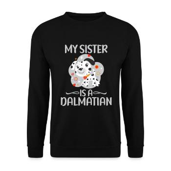 Cadeaux pour les amoureux dalmates - Sweat-shirt Unisexe - noir - Devant - Alina (178cm) & Michal (187cm)