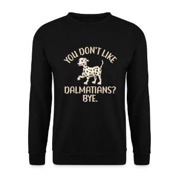 Gifts for Dalmatian Lovers - Unisex Pullover - Schwarz - Vorne - Alina (178cm) & Michal (187cm)