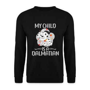 Gifts for Dalmatian Lovers - Unisex Pullover - Schwarz - Vorne - Alina (178cm) & Michal (187cm)