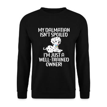 Gifts for Dalmatian Lovers - Unisex Pullover - Schwarz - Vorne - Alina (178cm) & Michal (187cm)