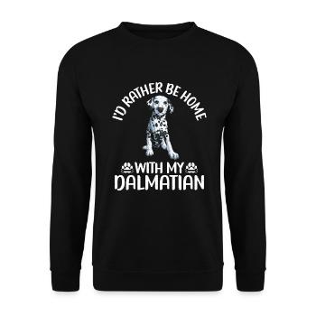 Gifts for Dalmatian Lovers - Unisex Pullover - Schwarz - Vorne - Alina (178cm) & Michal (187cm)