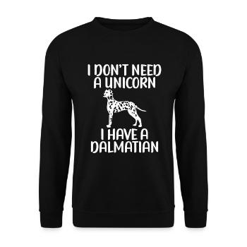 Gifts for Dalmatian Lovers - Unisex Pullover - Schwarz - Vorne - Alina (178cm) & Michal (187cm)
