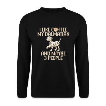 Gifts for Dalmatian Lovers - Unisex Pullover - Schwarz - Vorne - Alina (178cm) & Michal (187cm)