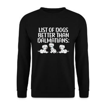 Gifts for Dalmatian Lovers - Unisex Pullover - Schwarz - Vorne - Alina (178cm) & Michal (187cm)