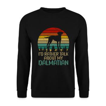 Gifts for Dalmatian Lovers - Unisex Pullover - Schwarz - Vorne - Alina (178cm) & Michal (187cm)