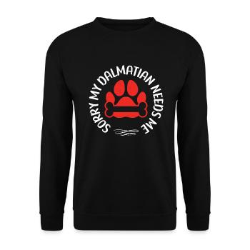Gifts for Dalmatian Lovers - Unisex Pullover - Schwarz - Vorne - Alina (178cm) & Michal (187cm)