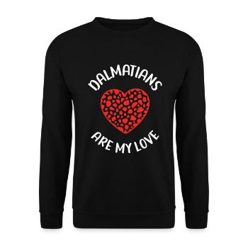Gifts for Dalmatian Lovers - Unisex Pullover - Schwarz - Vorne - Alina (178cm) & Michal (187cm)
