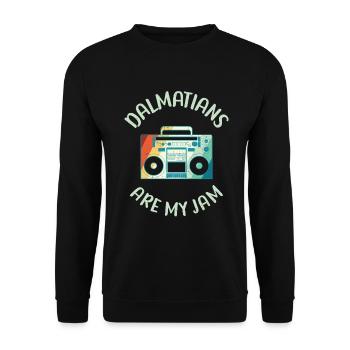 Gifts for Dalmatian Lovers - Unisex Pullover - Schwarz - Vorne - Alina (178cm) & Michal (187cm)
