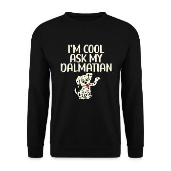 Gifts for Dalmatian Lovers - Unisex Pullover - Schwarz - Vorne - Alina (178cm) & Michal (187cm)