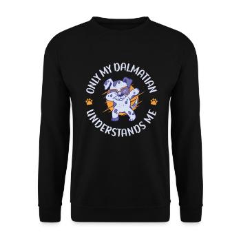 Gifts for Dalmatian Lovers - Unisex Sweatshirt - black - Front - Alina (178cm) & Michal (187cm)