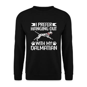 Gifts for Dalmatian Lovers - Unisex Pullover - Schwarz - Vorne - Alina (178cm) & Michal (187cm)