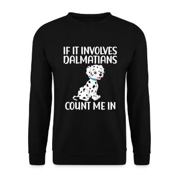 Gifts for Dalmatian Lovers - Unisex Pullover - Schwarz - Vorne - Alina (178cm) & Michal (187cm)