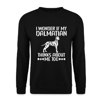 Gifts for Dalmatian Lovers - Unisex Pullover - Schwarz - Vorne - Alina (178cm) & Michal (187cm)
