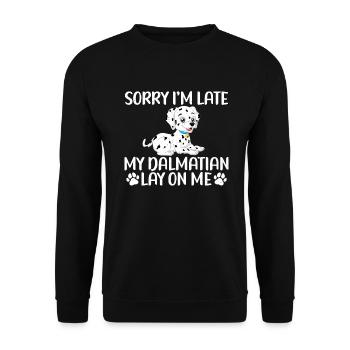 Gifts for Dalmatian Lovers - Unisex Pullover - Schwarz - Vorne - Alina (178cm) & Michal (187cm)