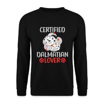 Gifts for Dalmatian Lovers - Unisex Pullover - Schwarz - Vorne - Alina (178cm) & Michal (187cm)