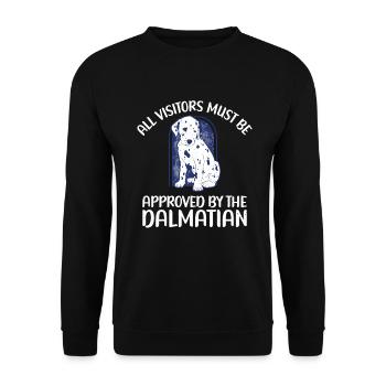 Gifts for Dalmatian Lovers - Unisex Pullover - Schwarz - Vorne - Alina (178cm) & Michal (187cm)