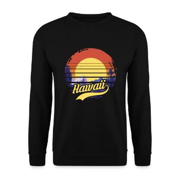 Hawaii - Unisex Sweatshirt - black - Front - Alina (178cm) & Michal (187cm)