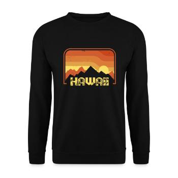 Hawaii - Unisex Sweatshirt - black - Front - Alina (178cm) & Michal (187cm)